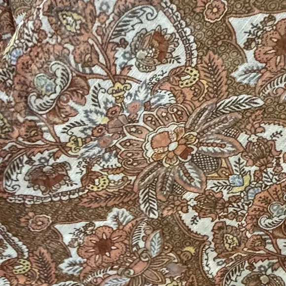 H.I.P. Lightweight Paisley Kimono Cardigan - Brown & Cream - Picture 4 of 6